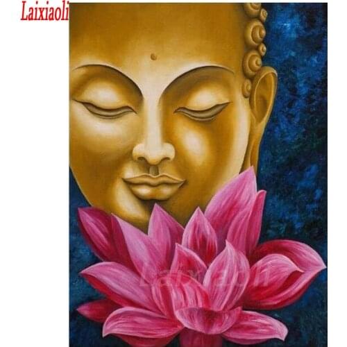 Diamond Painting religion Faith DIY rhinestone Embroidery buddha lotus landscape Cross Stitch Decoration Full Square/Round drill
