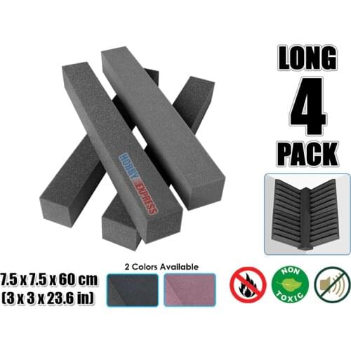 Arrowzoom 3 x 3 x 23.6" (7.5 x 7.5 x 60 cm) Long Corner Edge Fill Bass Trap Block Sound Absorbing Acoustic Studio Wall Foam
