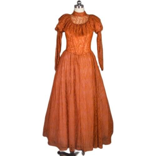 Long Sleeve Brwon Long Romantic Ballet Dance Tutu Dress Adult Stage Wear Performance Costume 18716