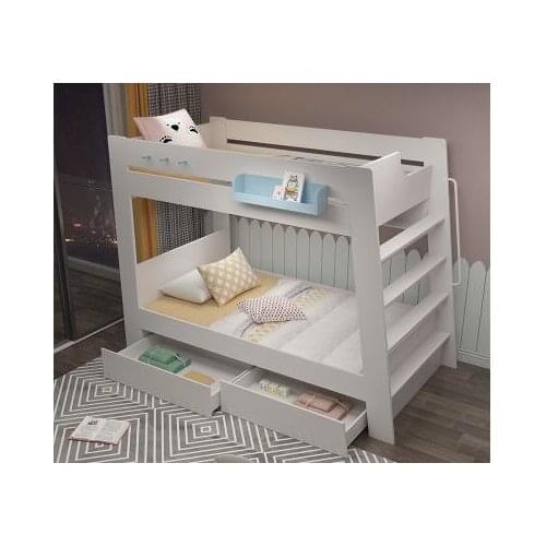 Children simple bed up and down parallel high and low bed students up and down wooden bed up and down the same width double-deck
