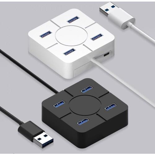 Docking Stand High Speed Stable Output Compact 4 in 1 USB2.0 Splitter Cable Hub for Computer