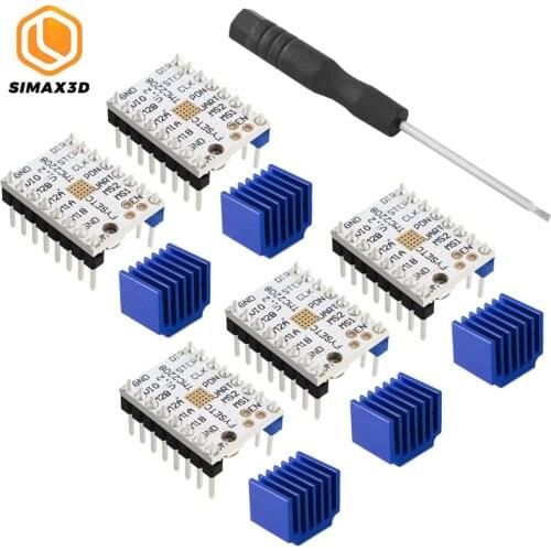 SIMAX3D 5pcs TMC2208 Stepper Motor Driver Reprap Stepper Driver Module with Heatsink Sticker for Ender 3 Pro 3D Printer Parts