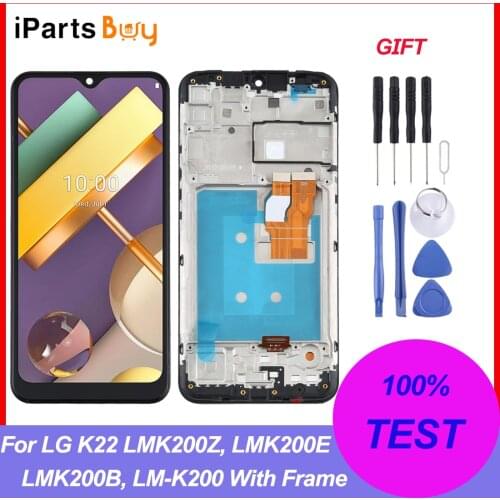 IPartsBuy 100% Test LCD For LG K22 LMK200Z, LMK200E, LMK200B, LM-K200 LCD Screen and Digitizer Full Assembly With Frame