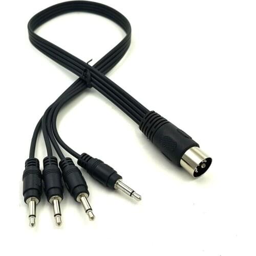 DIN to 3.5mm Cable 50CM 5 Pin DIN Plug Male to 4 X 3.5MM Female SmartPhone AUX Headphone MONO Jack Adapter Input Cable 0.5m