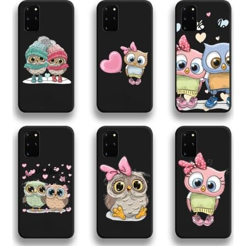 Cartoon Girl Gifts Cute Owl Lovers Phone Case For Samsung Galaxy S20 FE plus Ultra S6 S7 edge S8 S9 plus S10 5G lite 2020