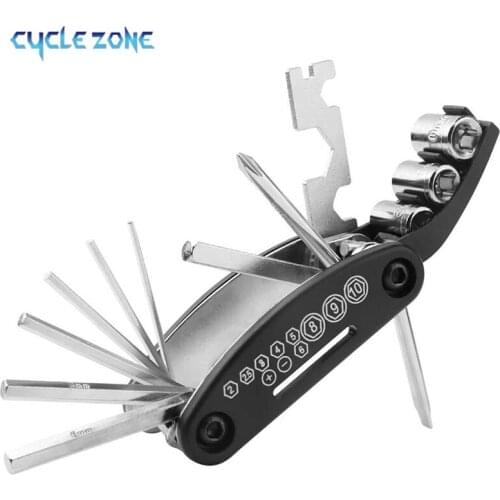 Bike Repair Tool Kits Household 16 in 1 Multifunctional Bicycle Cycling Mechanic Hexagon Socket Folding Metric Repair Tool Sets