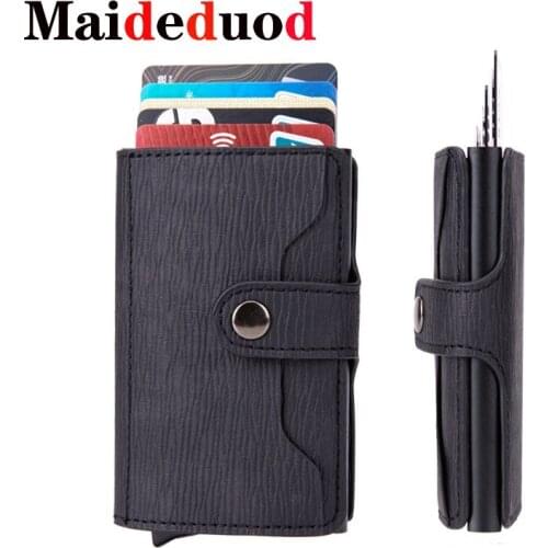 2020 New Fashion Anti Rfid Credit Card Holder Mens Cardholder Case Wallet Metal Business Bank Creditcard Minimalist Wallet