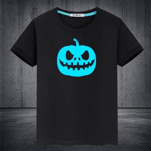 2020 Halloween Pumpkin Witch Luminous T-shirt Mens Women T-shirt Casual Unisex Tops Vest Tees Short sleeve Cotton Child T Shirt