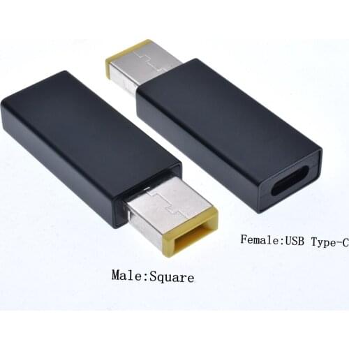 USB 3.1 Type C to 20V DC Square adapter PD Emulator Trigger 90/180 Degree Angled Connector Adaptor For Levono ThinkPad
