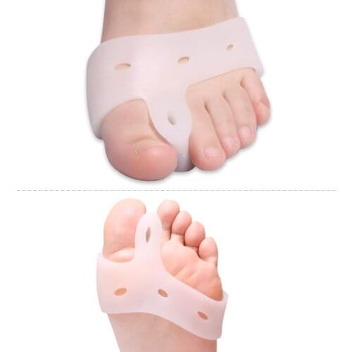 2 Pairs Biological Silica Bigfoot Thumb Valgus Toe Separator Hallux Valgus Correction Device Beetle Crusher Bone Orthotic Device