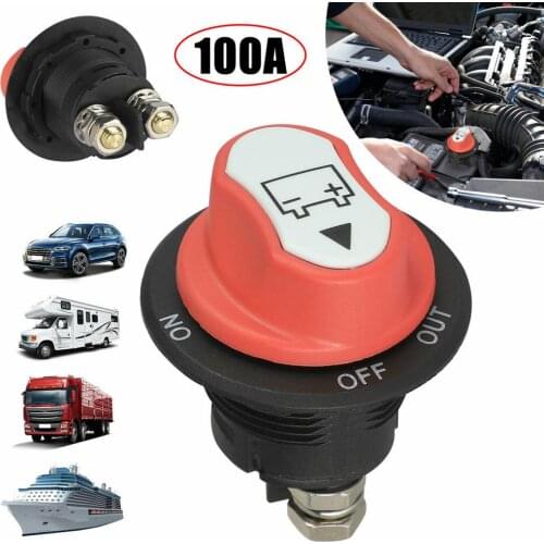 100A 32V Waterproof Battery Isolator Switch Disconnect Power Cut Off Battery Power Protection Switches for Car Boat Rv Truck
