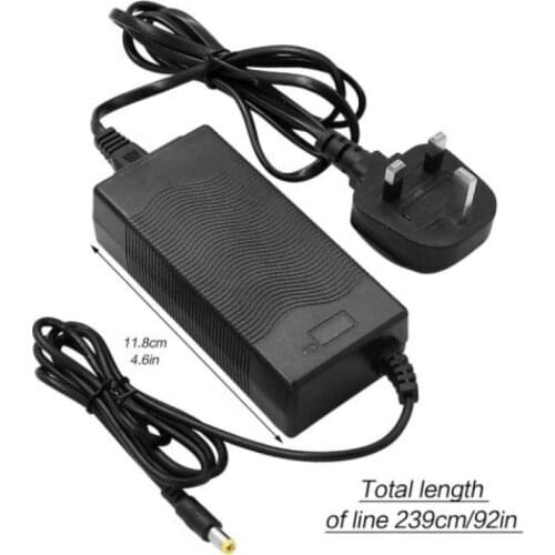 29.4V 2A Lithium Battery Power DC Charger UK Plug fr 24V E-bike Electric Bicycle