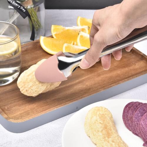 Stainless steel food clip restaurant food clip barbecue clip bread fruit vegetable clip bread clip kitchen tool baking tool