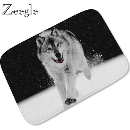 Zeegle Door Mat Flannel Living Room Carpet Indoor Rug Non-slip Outdoor Mat Shower Carpet Hallway Rug Absorbent Foot Rug Doormat