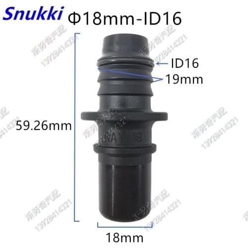 18-ID16 18mm male connector male end piece fuel line quick connector plastic fittings 2pcs a lot