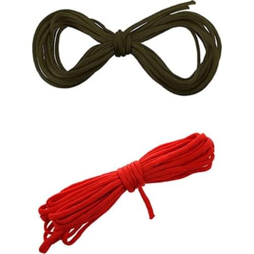 2PCS 20FT Paracord Parachute Cord Lanyard Nylon Desert Survival 7 Strand, Dark Army Green & Red