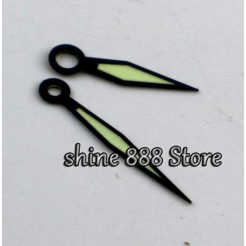 2 hands luminous green gun Hands fit 6497 6498 movement parnis mens watch