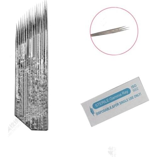3 Row 16 Needle Permanent Makeup Eyebrow Tatoo Blade Microblading Needles For 3D Embroidery Manual Tattoo Pen Machine