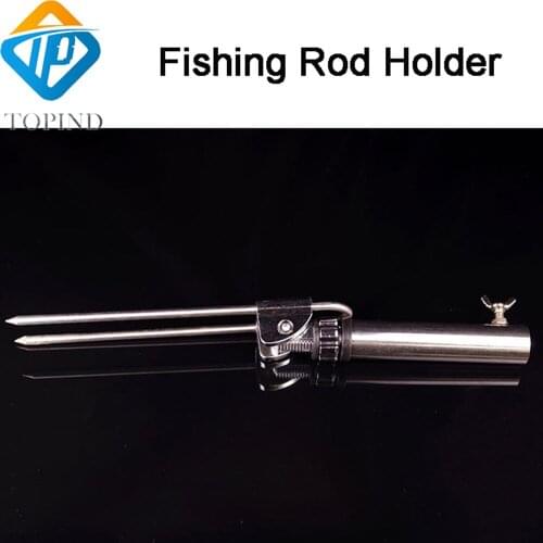 5PCS TOPIND Adjustable Rod Holder,Stainless Steel Slide Mount Fishing Rod Holder
