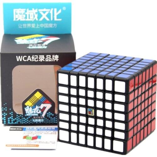 66mm Moyu 7x7 CUBE Classroom meilong 7x7x7 Magic Cube 7Layers Cube Seven Layer Black Cube Puzzle Toys For Children Kids gift toy