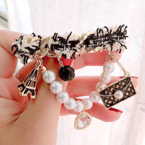 Small fragrance brooch female retro accessories pearl crystal luxury jacket pin brooches buckle cardigan corsage