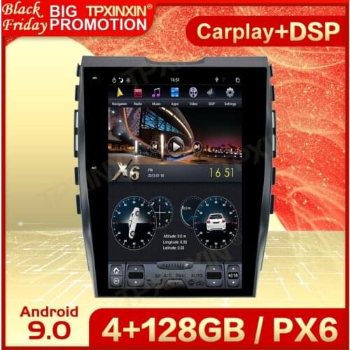 Carplay 2 Din Android 9 Tesla Multimedia Stereo For Ford Edge 2015 2016 2017 2018 BT GPS Navi Audio Viedo Audio Player Head Unit