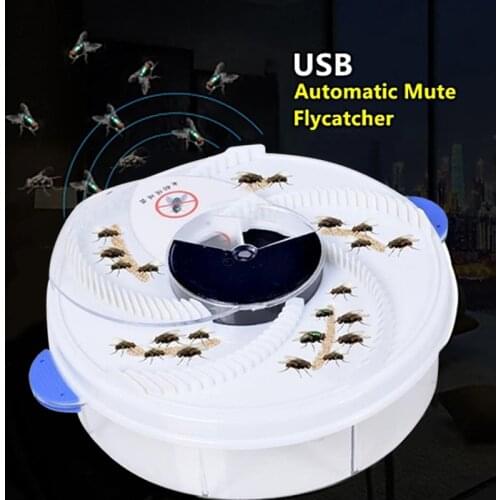 USB Electric Fly Trap Device Flycatcher Automatic Flycatcher Device Insect Catching Artifacts Catcher Fly Trap Repeller Home