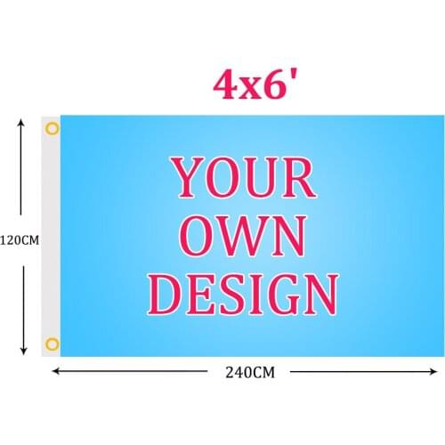 Custom Flags and Banners 120x180cm Flying 100D Polyester Advertising Sports Decoration Club Party Gift Printing, Free Shipping