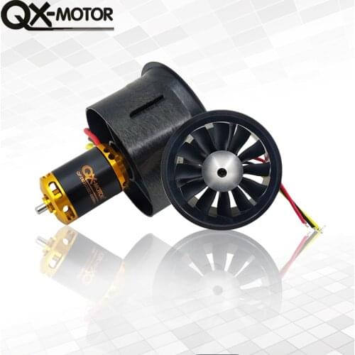 QX-MOTOR Brand New DIY Drone 64mm EDF Set 2822 3800KV Brushless Motor with 12 Blades Ducted Fan for RC Airplane Parts