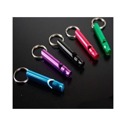 Hot Mini Aluminum Alloy Whistle Survival Emergency Whistles Keychain For Camping Hiking Sport Outdoor Multifunctional Tools