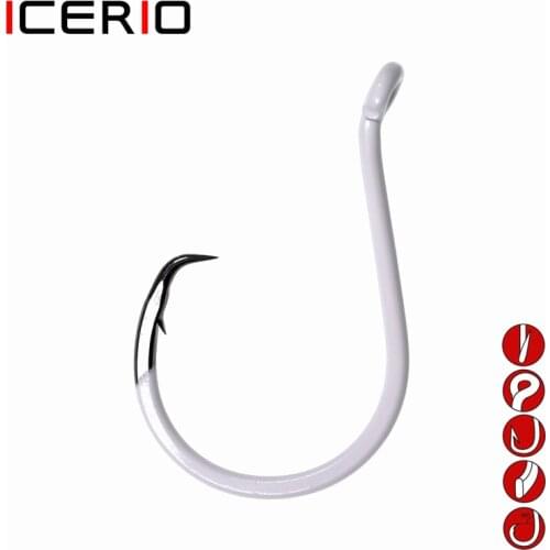 ICERIO Saltwater Fishing Luminous Coating Snapper Octopus Circle Hooks