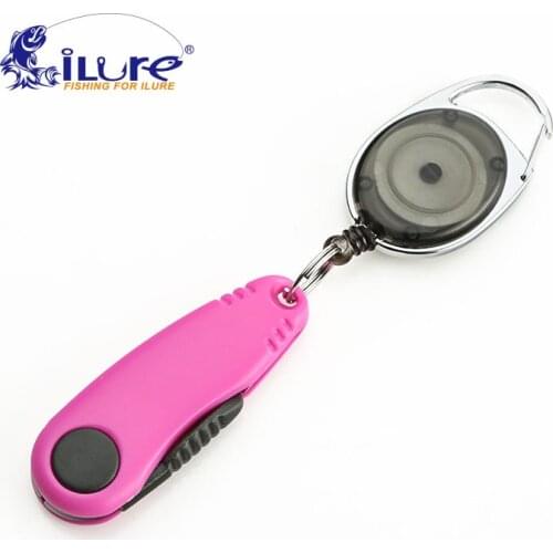ILure Portable Fishing Scissors Plastic Handle Stainless steel Fly Fishing Capped Line Cutter Scissors Cord Sewing Tackle Tool