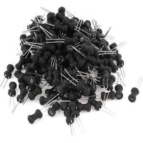 100pcs DIP Power Inductor 6*8mm 2.2UH 4.7UH 10uH 22uH 100uH 150uh 220uH 330uH 470uH 1MH 2.2MH 4.7MH 10MH Inductance 6X8mm 2 Pins