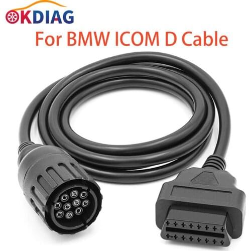 For BMW ICOM D Cable ICOM-D Motorcycles Motobikes 10 Pin Adaptor 10Pin To 16Pin OBD2 OBDII Diagnostic Cable I-COM A2 tool cables