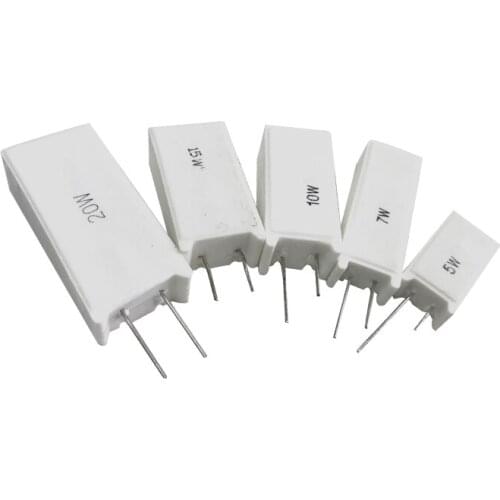 Ceramic cement resistor high frequency porcelain copper foot 5W 7W 10W 15W 20W 5