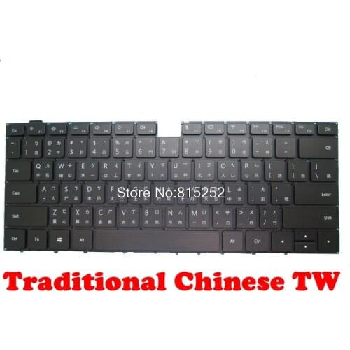 Laptop Keyboard For HUAWEI MateBook 14 KLV-W19 KLV-W29 KLV-W19DL Black Traditional Chinese/Portuguese/Spanish