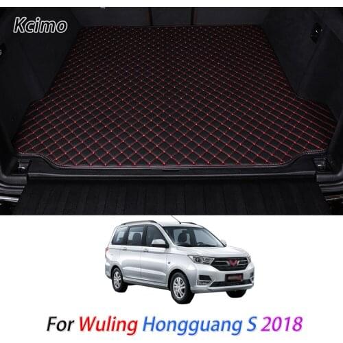 For Wuling Hongguang S 2018 Leather Car Trunk Mat Trunk Floor Mat Cargo Liner Trunk Floor Pad Carpet Car Accessories