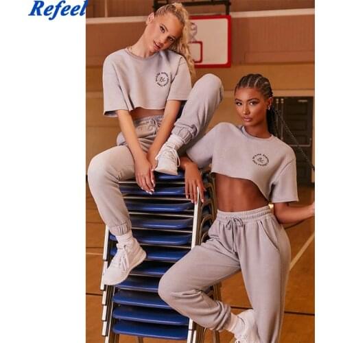 2021 Sport Short Sleeve Top Crop Tops korean Summer Autumn Loose Tee Femme Round Neck Tees Casual Embroidery T Shirts Clothes