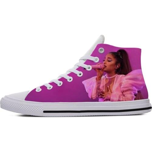 2019 Hot Cool Fashion Pop Funny New Summer High Quality Sneakers Handiness Casual Shoes 3D Printed For Men Women Ariana Grande