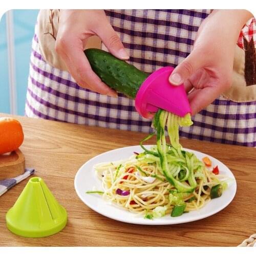 Kitchen Tools Accessories Gadget Funnel Model Spiral Slicer Vegetable Shred Device Cooking Salad Carrot Radish Cutter 1pcs