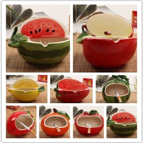 Fashion Fruit Ashtray Creative Personality Trend Multifunctional Bar Cartoon Lovely Ash Tray Cigarette Ceramic Ashtray CL030210