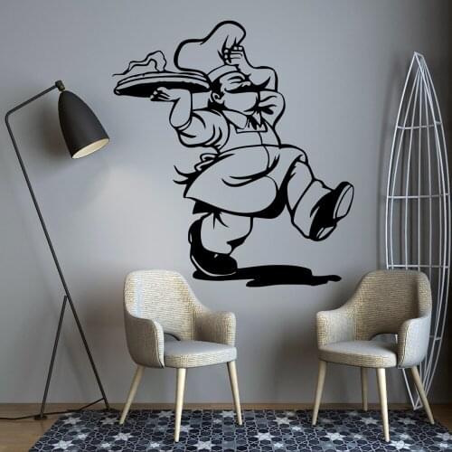 Restaurant Kitchen Fashion Chef Wall Stickers Wall Decal Stickers Home Decor Living Room Accessories Art Deco