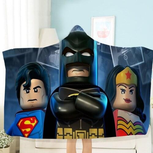 3D Print Cartoon Blankets For Beds For Kids Adults Wearable Blanket Travel Bedding Hooded Blanket Throw Blanket