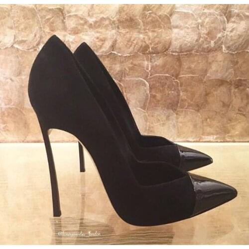 Carpaton Newest Pointed Toe High Heel Shoes Shallow Stiletto Heels Sexy Thin heels Dress Shoe Woman Party Shoes Black Wine Red