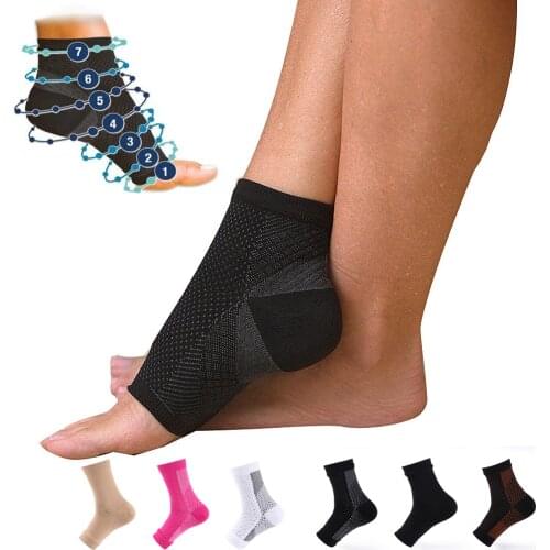 Foot angel anti fatigue compression foot sleeve Ankle Support Running Cycle Basketball Sports Socks Outdoor Men Ankle Brace Sock