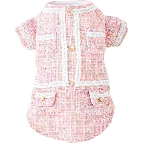 Dog Clothes Coat Winter Pet Down Parkas Princess Cat Skirt Pet Clothing Pet Coat Pink Luxury Puppy Clothes for Small Medium Dogs