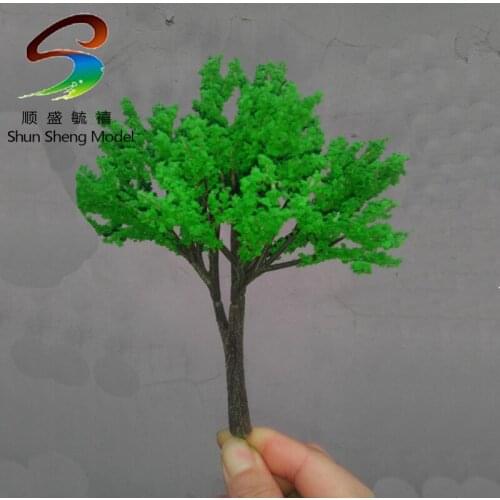 Wholesale -50pcs 6cm Scenery Landscape Train Model Scale green Color Trees