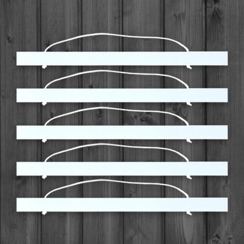 Wholesale White MDF Wood Hanger Photo Frame Magnetic Poster Wood Hanger Scrolls for Picture Canvas Print Magnetic Wall Frame