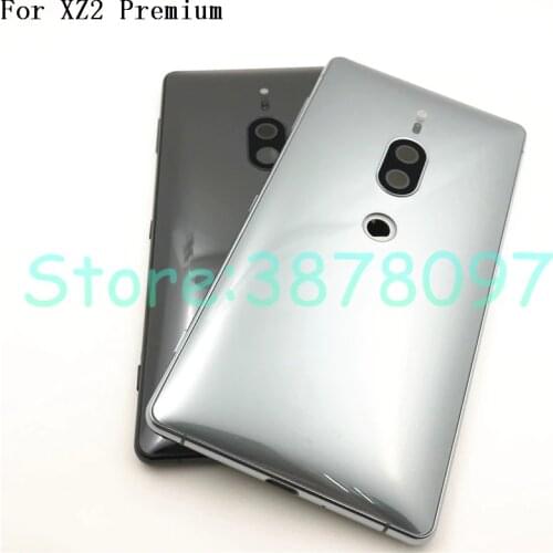 Original Metal 5.8" For Sony Xperia XZ2 Premium Dual H8166 Back Battery Cover Rear Door back case Housing Case With Side Buttons