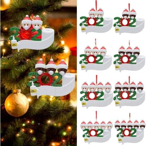 Christmas Personalized Creativity Ornament DIY Name Blessings PVC Mask Snowman Christmas Tree Hanging Pendant Resin DIY Tool